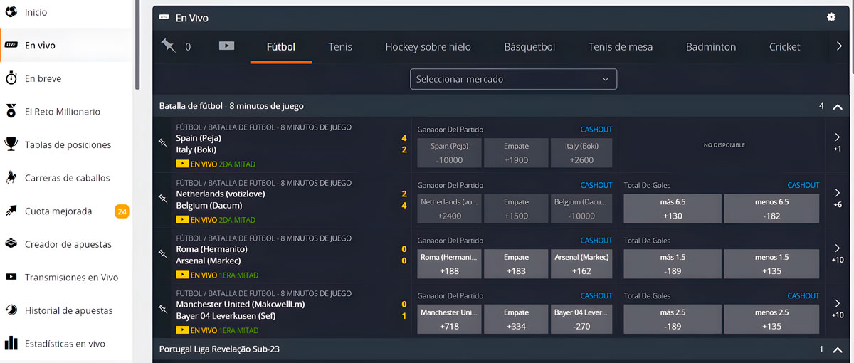 Apuestas deportivas en Betsson