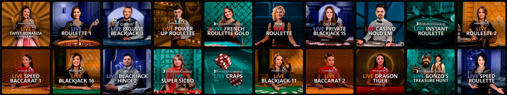 Live Casino Offering