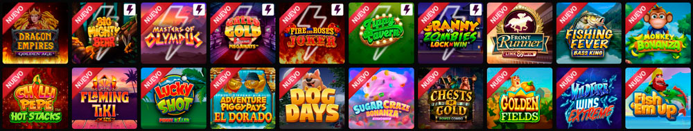 Diversa selección de juegos en la plataforma