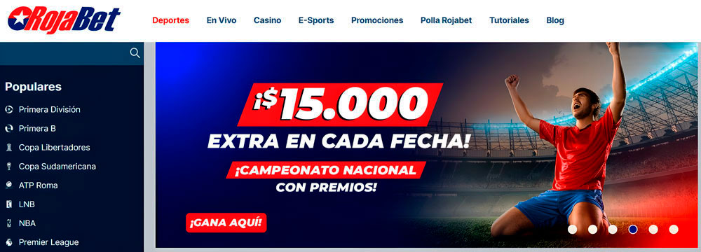 Apuestas deportivas de Rojabet