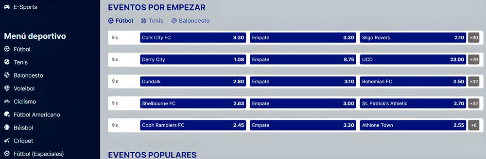 Apuestas deportivas de Rojabet