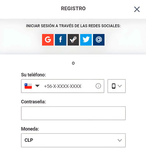 Cómo registrarse en GGbet